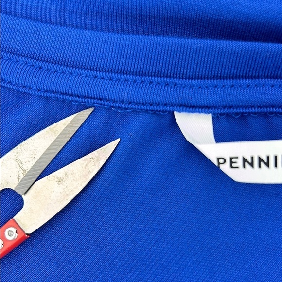 Penningtons T-Shirt Blue Stretchy 2XL Plus Vacation Casual Comfortable Curvy Sun - Picture 7 of 7